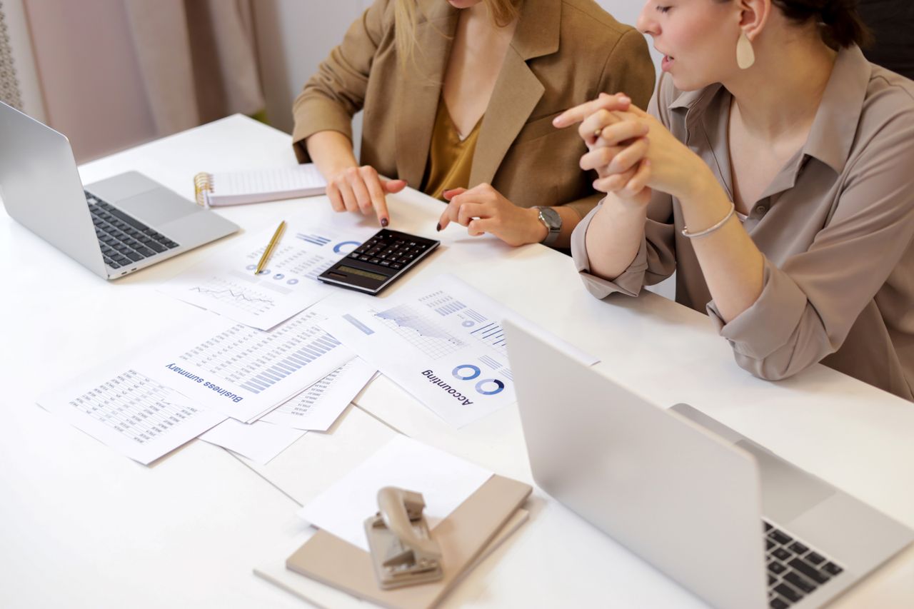 Accountant discussing financial growth strategies with a business owner